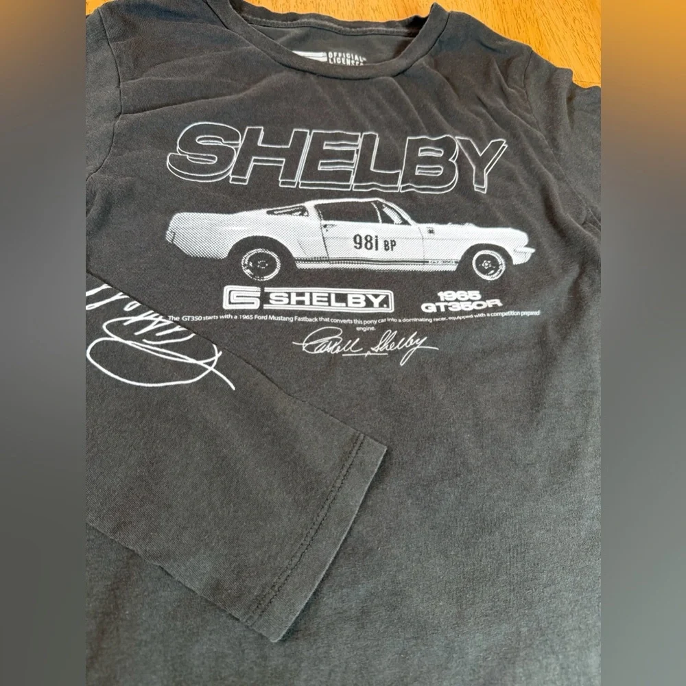 Shelby GT350 Long Sleeve Shirt Youth Black Licensed Mustang Tee